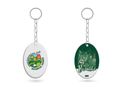 Mindfulness in Your Pocket: high quality premium stainless steel metal Oval Keychain - Breathe