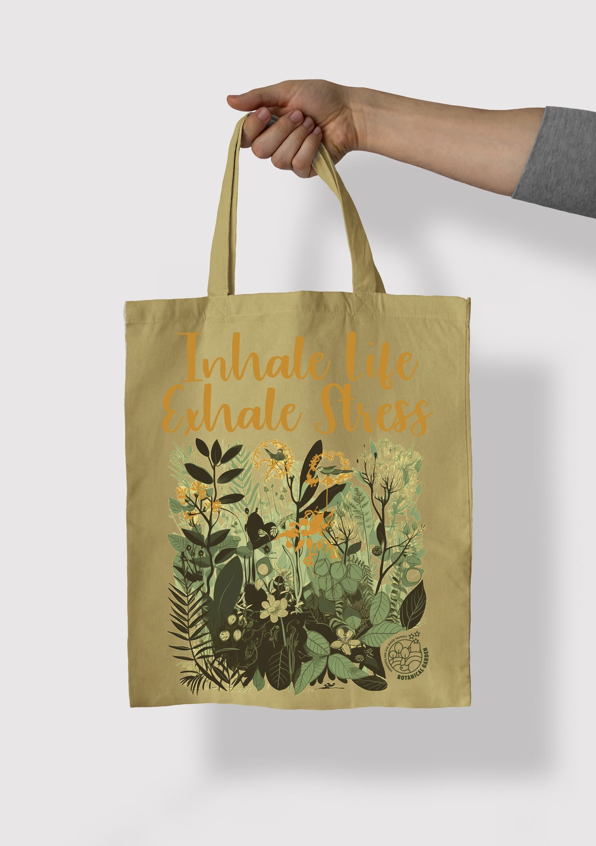 Create Lifestyle : Sustainable, Spacious and Versatile style everyday use premium quality Tote Bag - Inhale life exhale stress