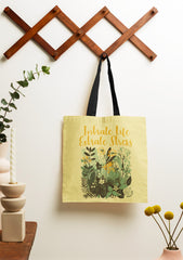 Create Lifestyle : Sustainable, Spacious and Versatile style everyday use premium quality Tote Bag - Inhale life exhale stress