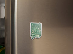 Refresh Your Space: Breathe Premium Stainless Steel Metal Fridge Magnet - Breathe