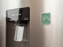 Refresh Your Space: Breathe Premium Stainless Steel Metal Fridge Magnet - Breathe