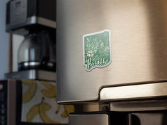 Refresh Your Space: Breathe Premium Stainless Steel Metal Fridge Magnet - Breathe