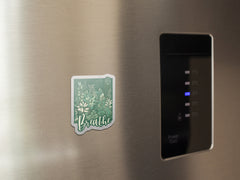 Refresh Your Space: Breathe Premium Stainless Steel Metal Fridge Magnet - Breathe