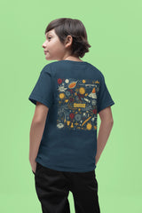 Journey into Imagination: Joyful premium Roundneck Cotton Kids T-Shirt - Curious Minds Expand Horizons