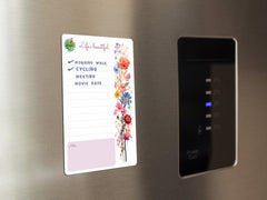 Stay on Top of Your Tasks with beautiful designed Weeden (MDF) Fridge To-Do Board, Life is beautiful - Flowers