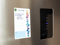 Stay on Top of Your Tasks with beautiful designed Weeden (MDF) Fridge To-Do Board, Life is beautiful - Butterflies