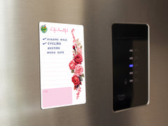 Stay on Top of Your Tasks with beautiful designed Weeden (MDF) Fridge To-Do Board, Life is beautiful - Roses