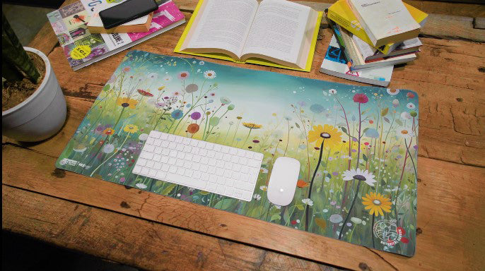 Elevate your desk - Beautiful designed premium printed desk mat - Flowers