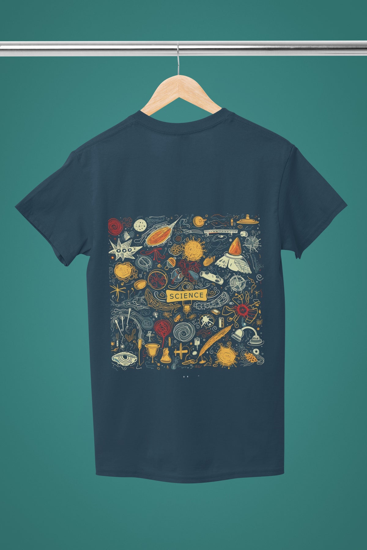 Journey into Imagination: Joyful premium Roundneck Cotton T-Shirt - Curious Minds Expand Horizons