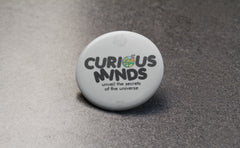 Express Your Curiosity: Curious Minds double sided stainless steel premium No Pin Twin Badges - Curious Minds Space
