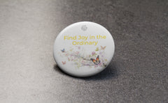 Express Elegance: Find Joy & Cherish Double sided stainless steel Premium No Pin Badges