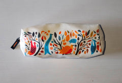 Organize in Style: Fashionable designed Premium Pencil Pouch - Gond Birds Colorful