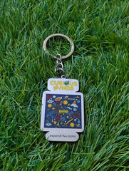 Key to Exploration Premium Stainless Steel Curious Minds Science Metal Keychain