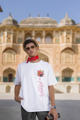 Floral Extravaganza: Premium Cotton Round Neck Oversize T-Shirt - So Beautiful Exotic Flowers